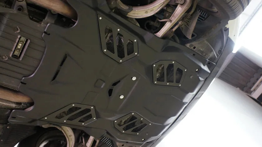 Защита композитная АВС-Дизайн для картера и КПП Porsche Macan V-3.0 (S), V-2.0 АКПП, 4WD 2014-2022 фото 6