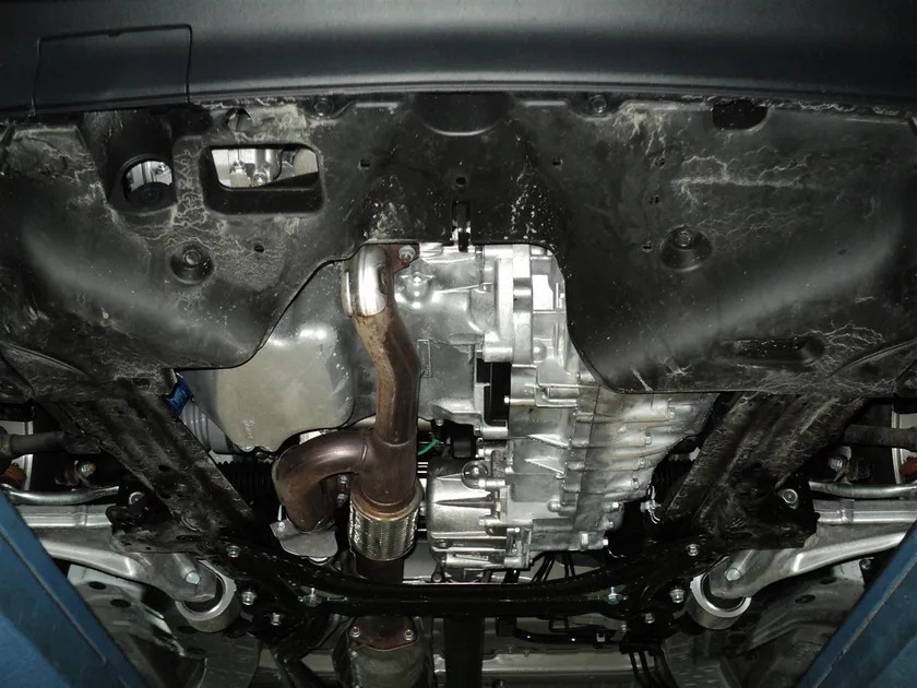 Защита алюминиевая АВС-Дизайн для картера и КПП Honda Pilot II 2011-2015 фото 2