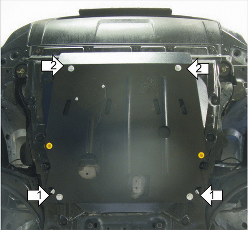 Защита Мотодор для картера, КПП Nissan X-Trail T31 2007-2014