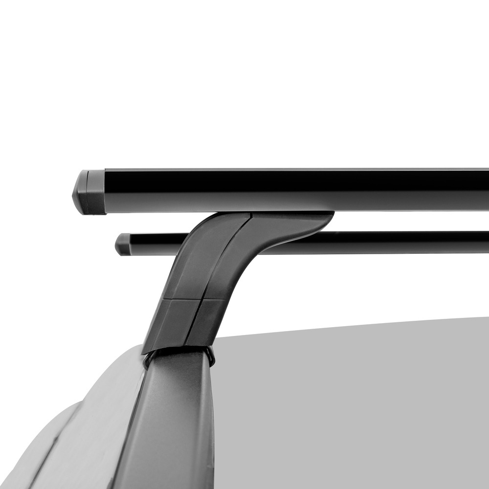 Багажник модельный на интегрированные рейлинги LUX БК2 крыловидные дуги черные фото 4