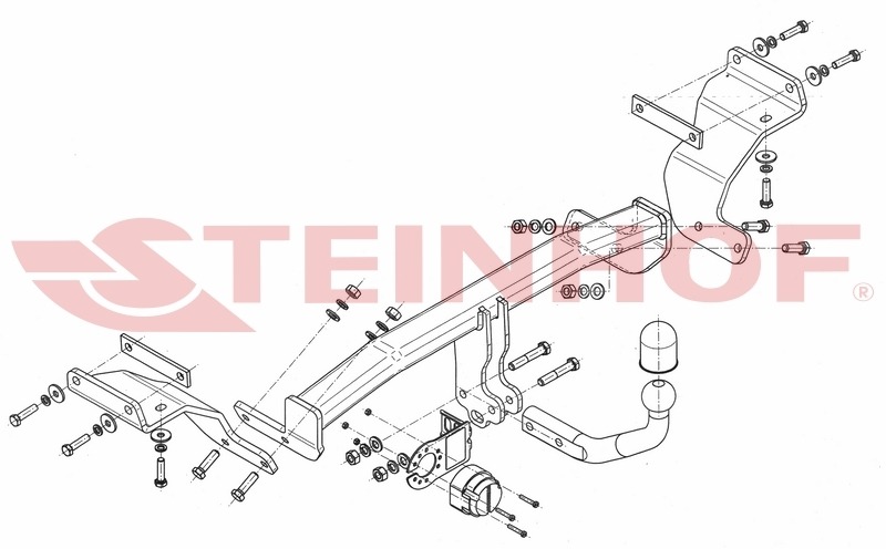 Фаркоп Steinhof для Hyundai i30 универсал GD (Mk.II) 2012-2018/ Kia Ceed универсалJD (Mk.II) (также GT Line) 2012-2018 шар А