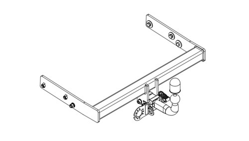 Фаркоп Steinhof для Volkswagen Transporter T5 2003-2015/ Transporter T6 2015-2024/ Volkswagen Caravelle T5 2003-2015/ Caravelle T6 2015-2024/ Volkswagen Multivan T5 2003-2015/ Multivan T6, в т.ч. 4x4 с парктрониками 2015-2022 шар V