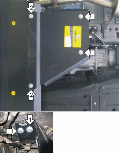 Защита Мотодор для РК Mitsubishi Pajero IV (дизель) 2006-2022