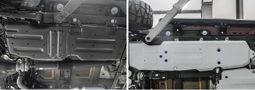 Защита алюминиевая Rival для топливного бака Jeep Wrangler JL 4-дв. 4WD 2017-2022 фото 3