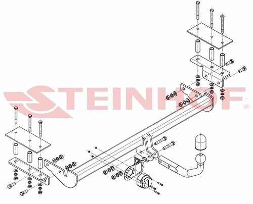 Фаркоп Steinhof для Opel Astra H (Mk.III) седан 2007-2012 шар А