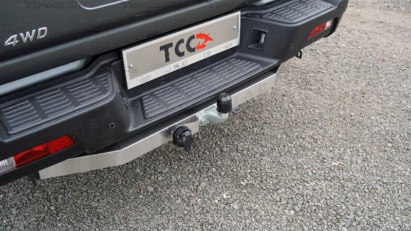 Быстросъёмный фаркоп с накладкой из нержавеющей стали ТСС для JAC T9 (Mk.I) 2024- (4WD дизель) Шар Е фото 5