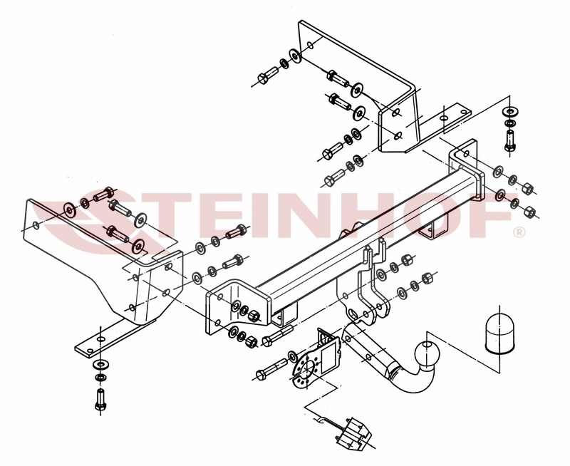 Фаркоп Steinhof для Chevrolet Captiva (Mk.I дорест )2006-2013 Шар А