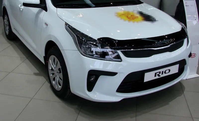 Дефлектор SIM для капота Kia Rio IV седан, хэтчбек 2017-2022 фото 2