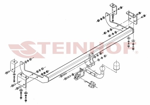 Фаркоп Steinhof для Renault Kangoo KW0 (Mk.II) 2008-2021 шар А