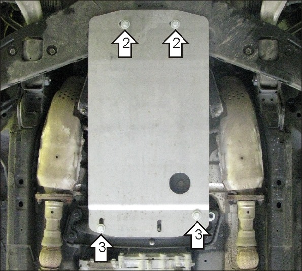 Защита алюминиевая Мотодор для КПП Infiniti FX 35, 37, 50 2009-2012