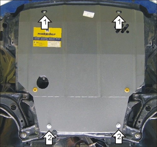 Защита Мотодор для картера, КПП Honda Fit I 2001-2008
