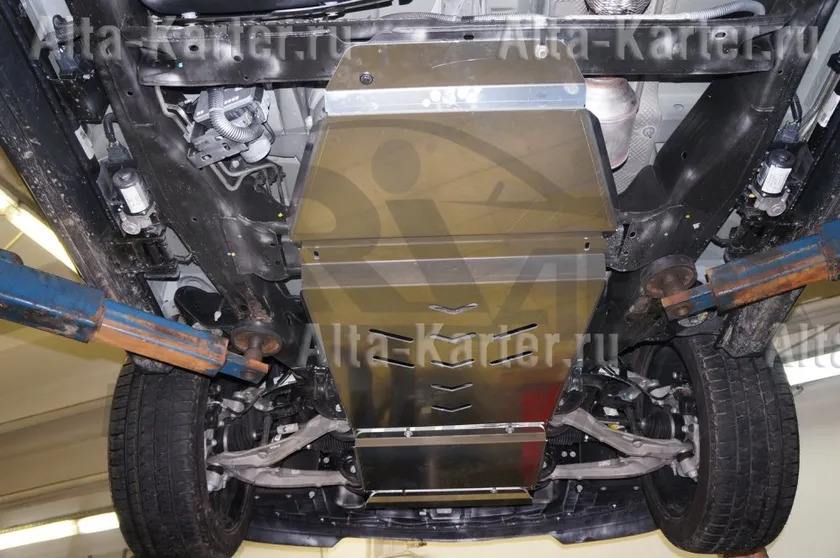 Защита алюминиевая АВС-Дизайн для картера, АКПП и РК Cadillac Escalade IV 2014-2020 фото 4