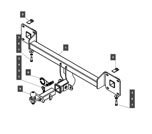 Фаркоп TowRus для  LiXiang  L7 (Mk.I) 2022- Шар Е