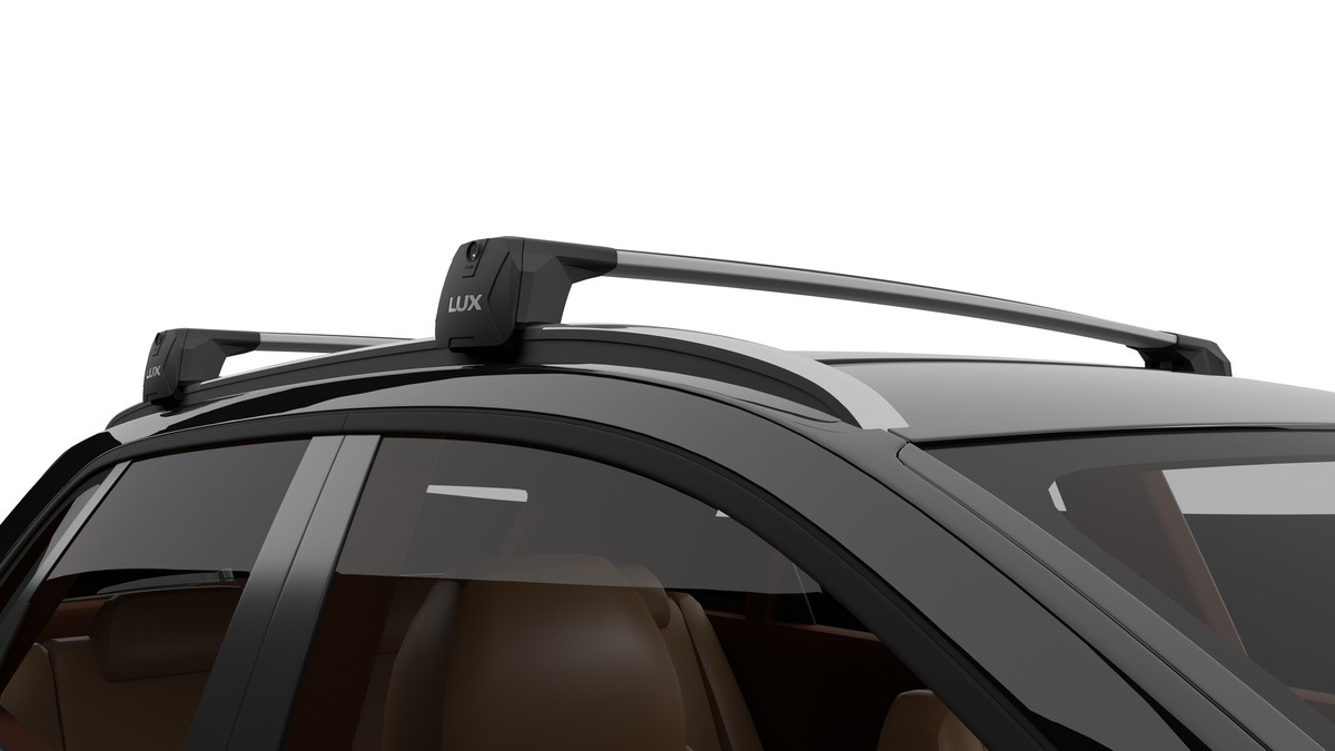 Багажник универсальный на интегрированные рейлинги LUX SCOUT-2 аэродинамические черные дуги фото 3