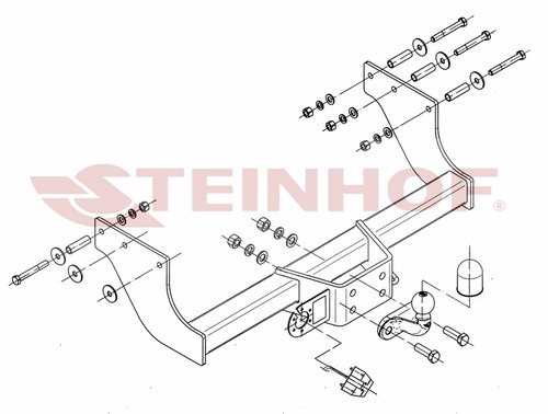 Фаркоп Steinhof для Ford Transit шасси, в т.ч. удлиненная рама 2000-2014 шар F