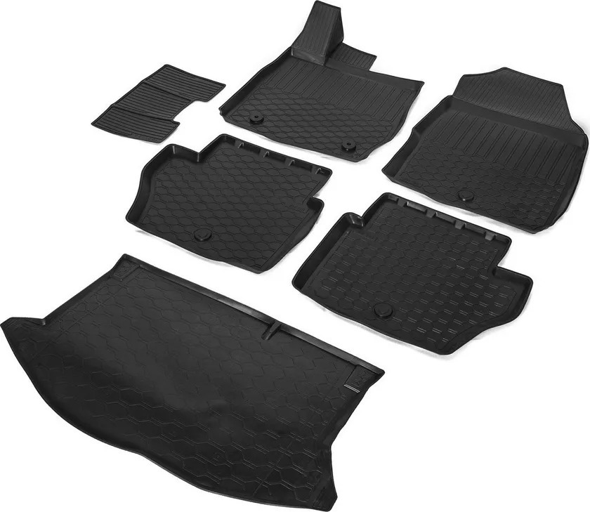 Комплект ковриков Rival для салона и багажника Ford Fiesta VI рестайлинг хэтчбек 2015-2019