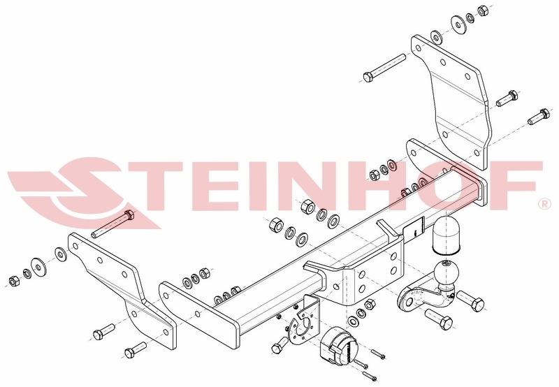 Фаркоп Steinhof для Ford Transit (Mk.V) фургон без ступеньки 2000-2014 шар F