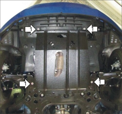 Защита Мотодор для картера, КПП Chevrolet Aveo II 2012-2022