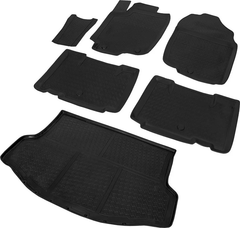 Комплект ковриков Rival для салона и багажника Toyota RAV4 CA40 (с докаткой) 2012-2019