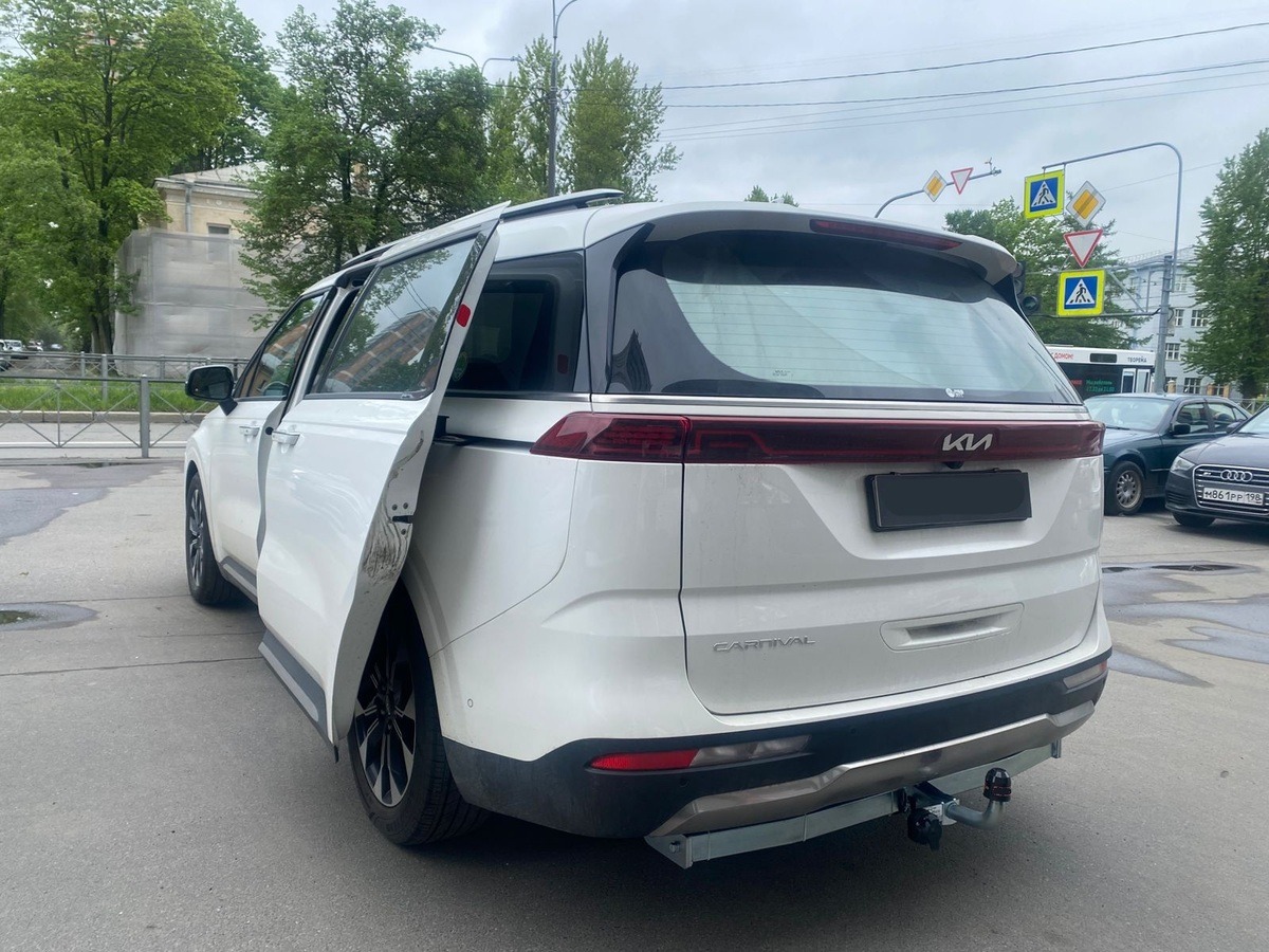 Фаркоп оцинкованный ZincaR для Kia Carnival KA4 (Mk.IV) 2021- шар А фото 2