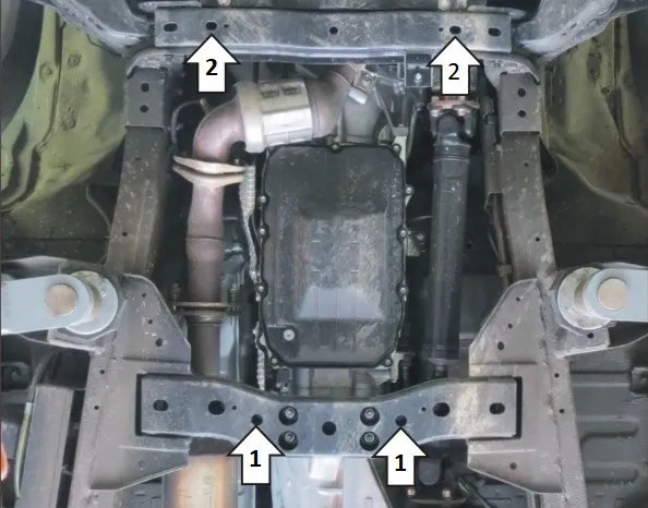 Защита АвтоСтандарт для КПП Mitsubishi L200 V 2015-2022 фото 4