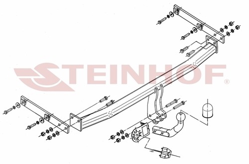 Фаркоп Steinhof для Renault Megane III Grand Scenic 2009-2016 шар А