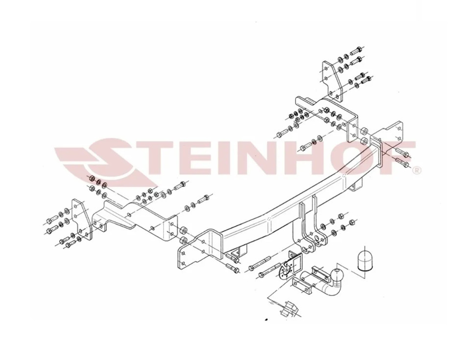 Фаркоп Steinhof для Kia Sorento BL (Mk.I rest) 2006-2009 шар А