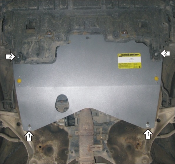 Защита алюминиевая Мотодор для картера, КПП Nissan Teana J32 2008-2014