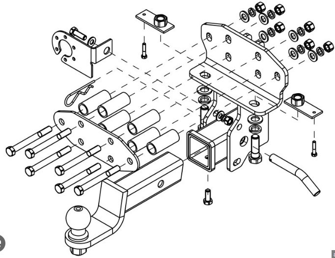 Фаркоп AvtoS для Toyota Land Cruiser J200 (Mk.XI) 2007-2021 шар Е фото 3