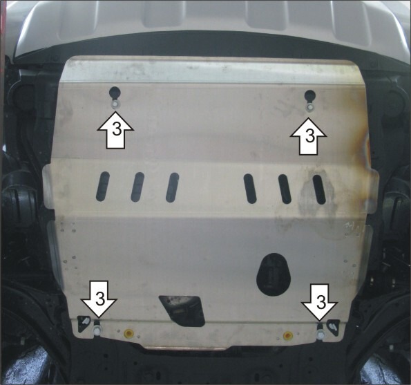 Защита алюминиевая Мотодор для картера, КПП Renault Koleos 2008-2022