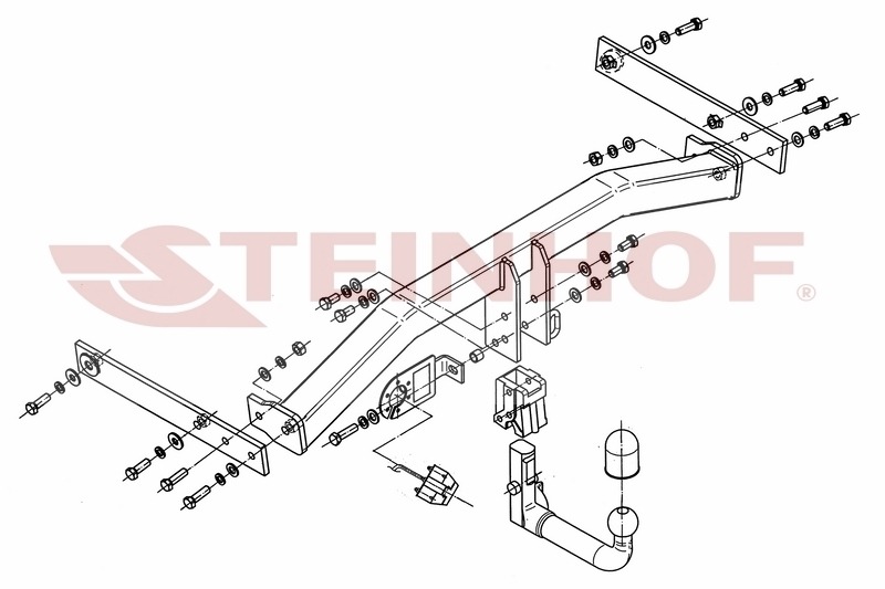 Фаркоп Steinhof для Volkswagen Tiguan NF (Mk.I) 2007-2016 шар V