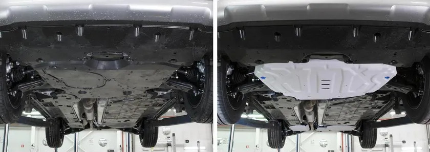 Защита алюминиевая Rival для картера, КПП, топливного бака и редуктора Toyota RAV4 XA50 2019-2022 фото 3