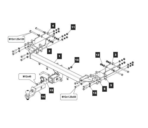 Быстросъёмный фаркоп TowRus для Hyundai Palisade (Mk.I) 2018- Шар Е с антистуком