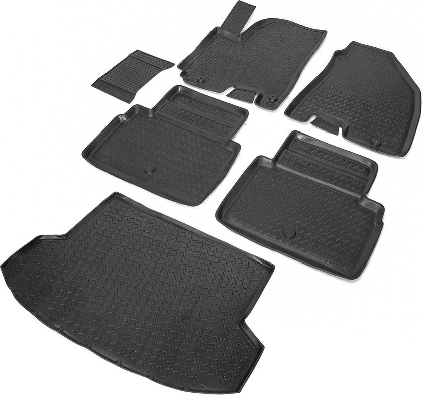 Комплект ковриков Rival для салона и багажника JAC S5 (Eagle) 2013-2022