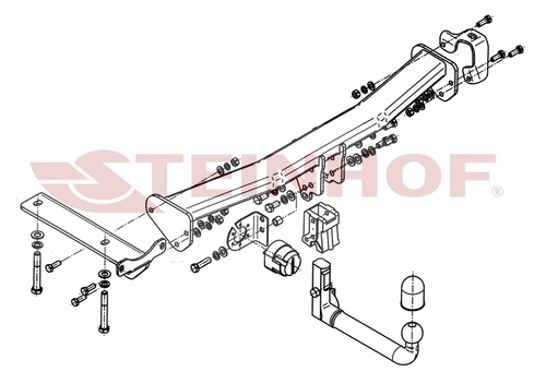 Быстросъёмный фаркоп Steinhof для Land Rover Freelander (Mk.II) 2006-2015 Шар AV