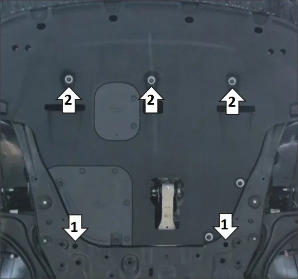 Защита Мотодор усиленная для картера и КПП Hyundai Sonata VIII 2019-2022 фото 3