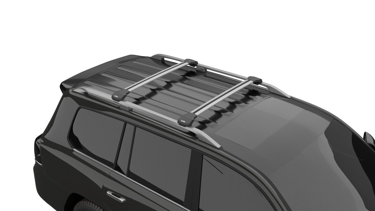 Багажник универсальный на высокие рейлинги LUX КОНДОР аэродинамические дуги фото 2