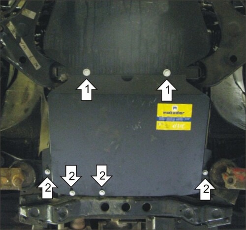 Защита Мотодор для КПП Mitsubishi Pajero Sport I 1998-2009