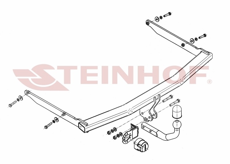Фаркоп Steinhof для Ford Focus II седан 2005-2011/ Focus III седан 2011-2018 шар А