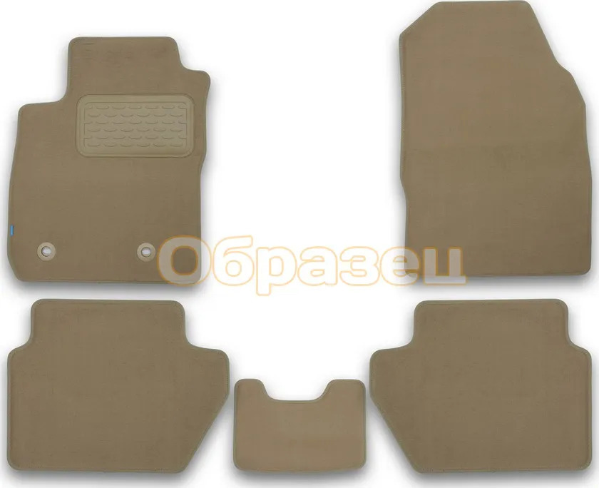 Коврики Klever Premium для салона Seat Leon II АКПП хэтчбек 2005-2012 Бежевые