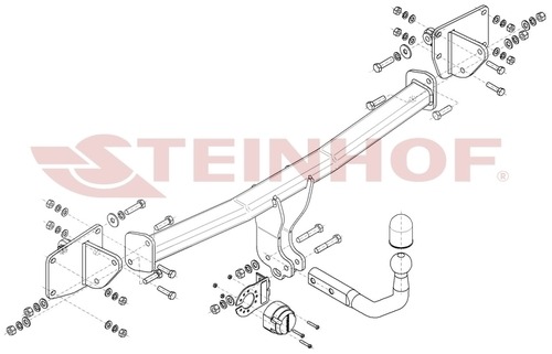 Фаркоп Steinhof для Mercedes EQS V297 (Mk.I) 2021- шар А