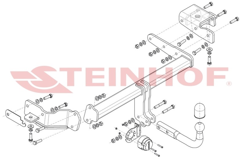 Фаркоп Steinhof для Hyundai Santa Fe MX5 (Mk.V) 2023- шар A