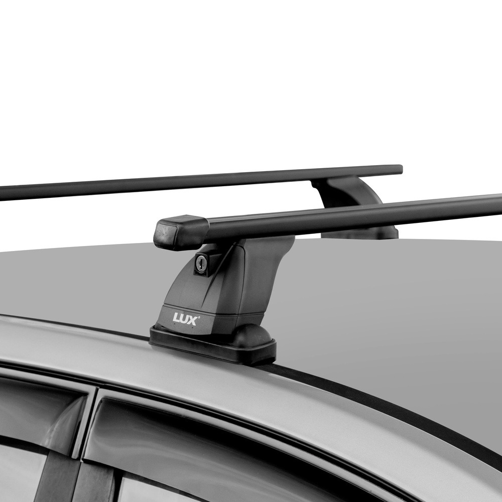 Багажник модельный в штатные места LUX БК3 прямоугольные дуги черные фото 5