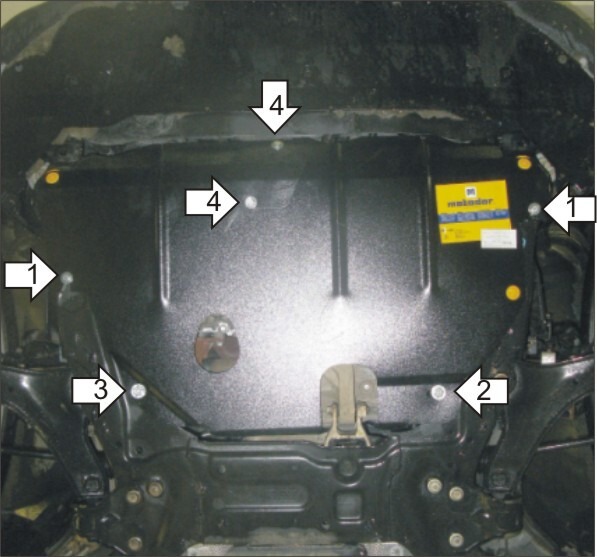 Защита Мотодор для картера, КПП Ford Galaxy II 2007-2015