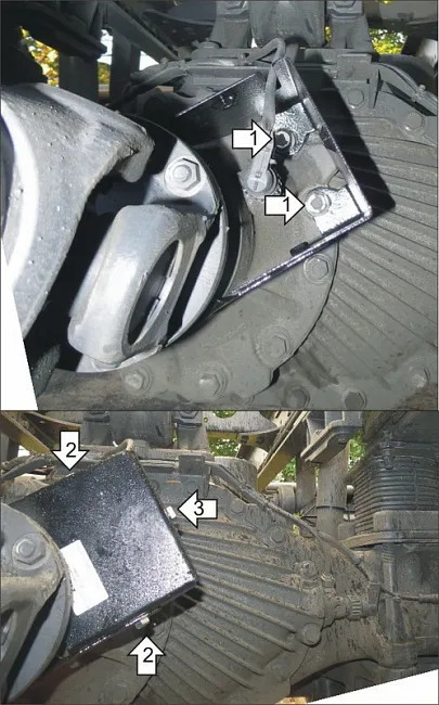 Защита Мотодор для датчика температуры моста Mercedes-Benz Actros 2008-2022 фото 2