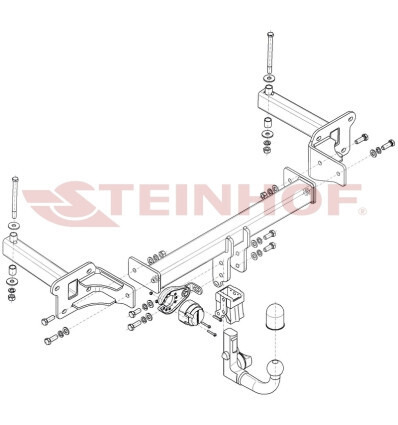 Быстросъёмный фаркоп Steinhof для Subaru Tribeca (Mk.I) 2006-2014 Шар AV