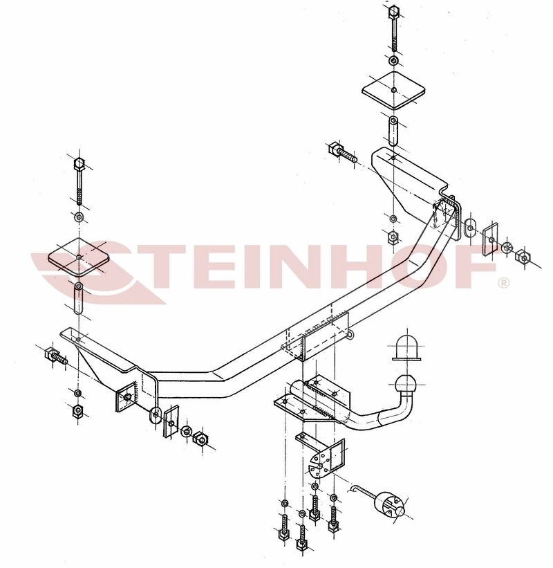 Фаркоп Steinhof для FIAT Seicento 187 (Mk.I) 1998-2010 шар B