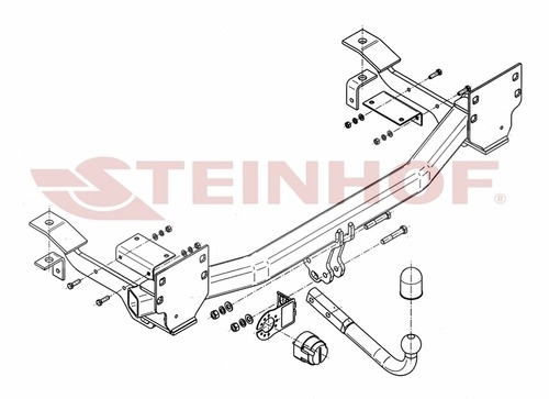 Фаркоп Steinhof для Land Rover Range Rover L322 (Mk.III) 2002-2012 Шар А