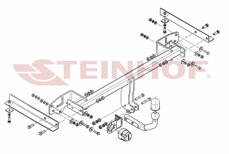 Фаркоп Steinhof для Chevrolet Tracker (Mk.III) 2013-2015 /  Opel Mokka (Mk.I) 2012-2019 Шар А