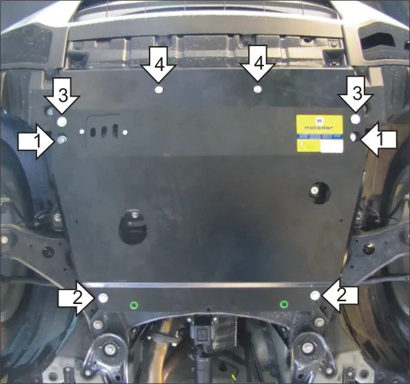 Защита Мотодор для картера, КПП Lexus RX 270, 350 III 2009-2015
